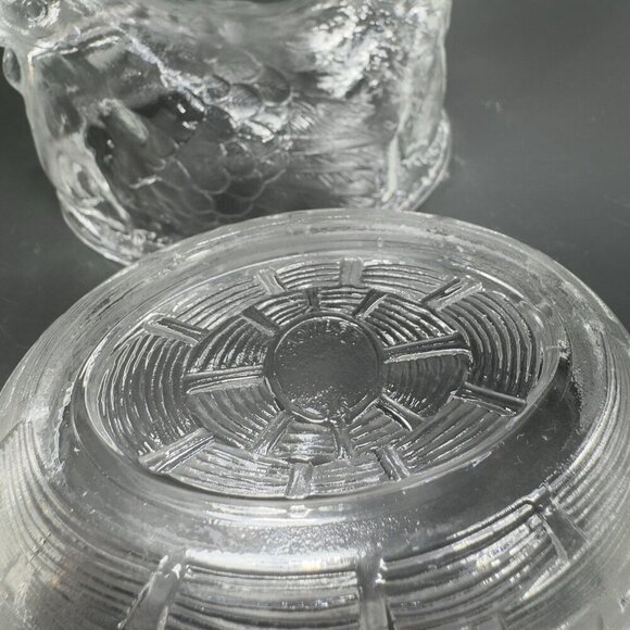 French Clear Hen On Nest Clear Glass Covered Dish Made In France Farmhouse VTG - Picture 3 of 15